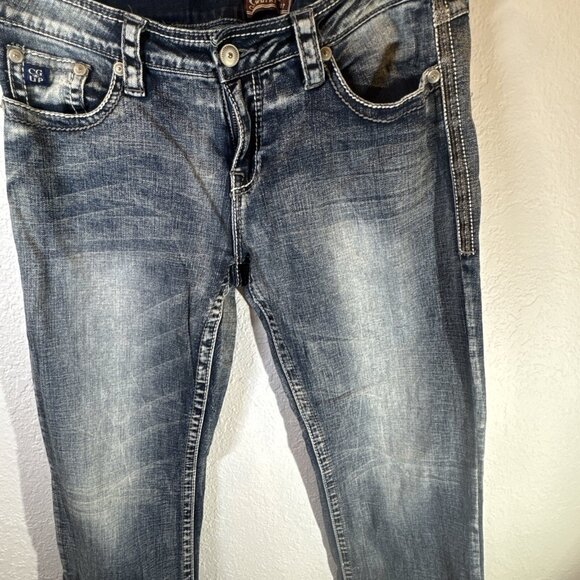 Stylish Cowgirl Tuff Women's Distressed Bootcut Denim Western Style 30x32 READ* - Picture 7 of 16